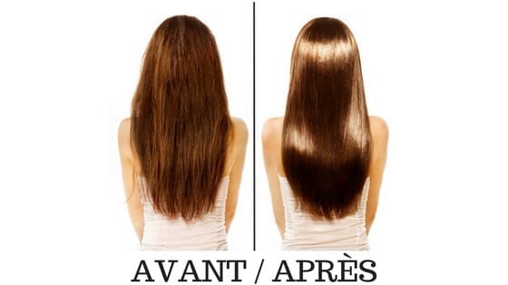 avant apres huile coco cheveux