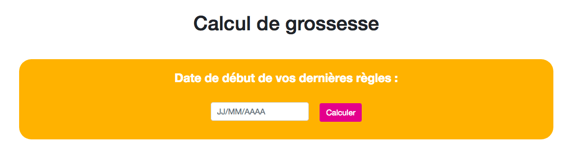 Site de calculation de grossesse