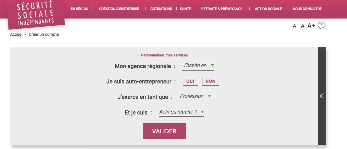 creer compte secu ndependant